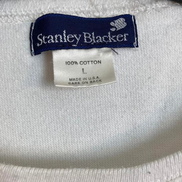 Vintage 90s Stanley Blacker Naval‎ Ensign Single Stitch Made in USA T-shirt - Picture 3 of 4